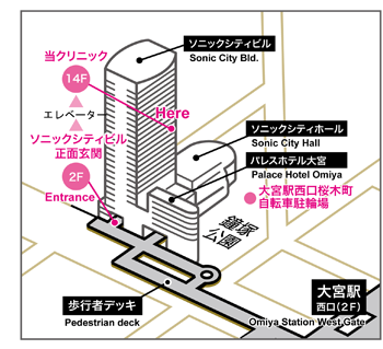 ソニックシティビルに到着したら